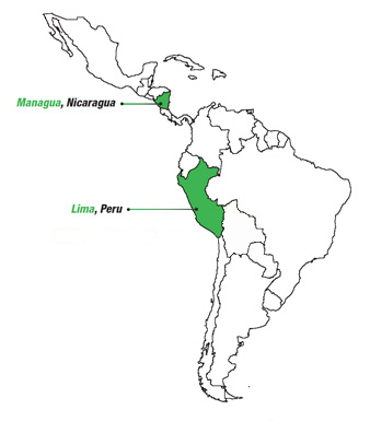 Responsive call center latin american locations map